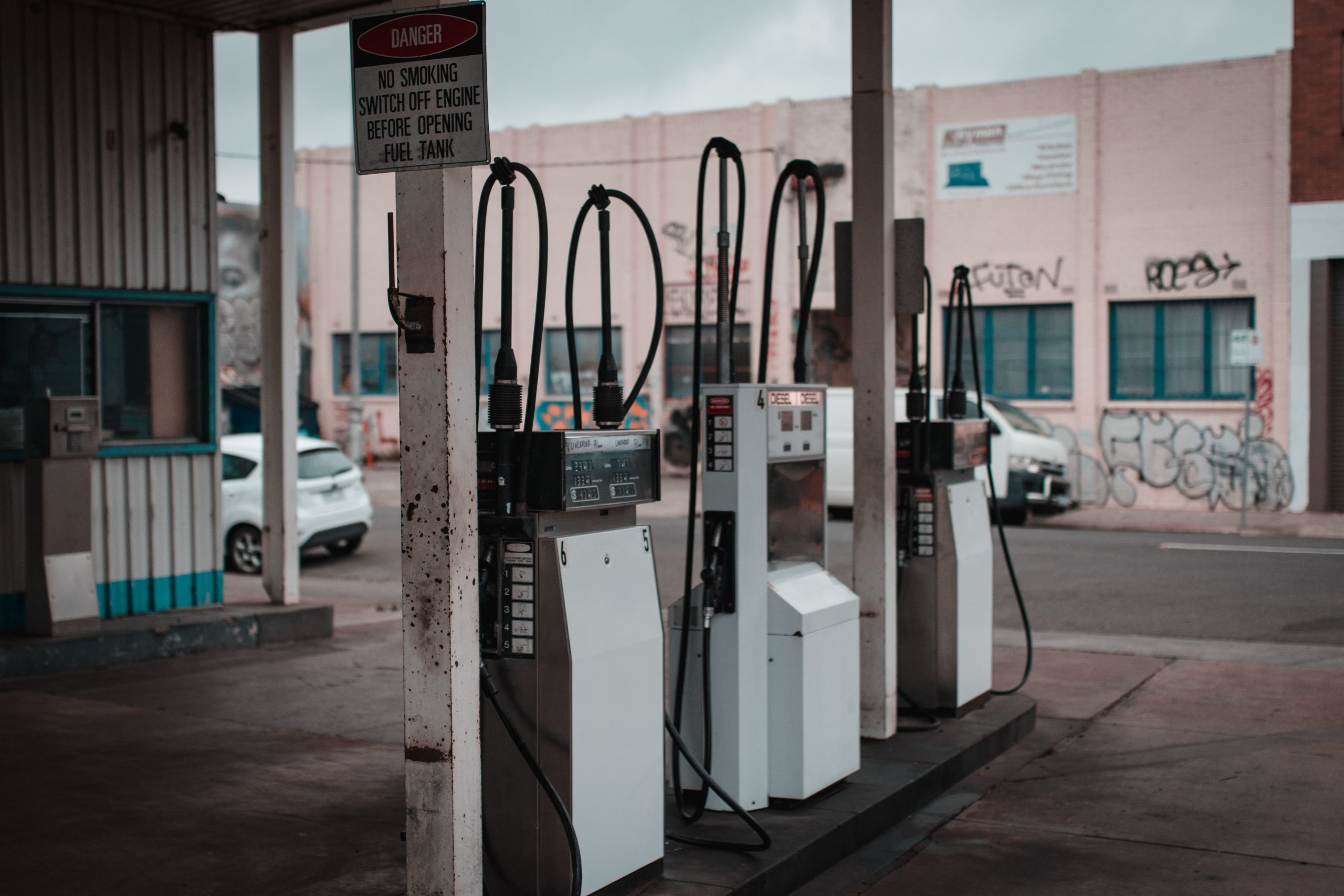 Cilindro de gas licuado usado antes de una conversión a gas natural